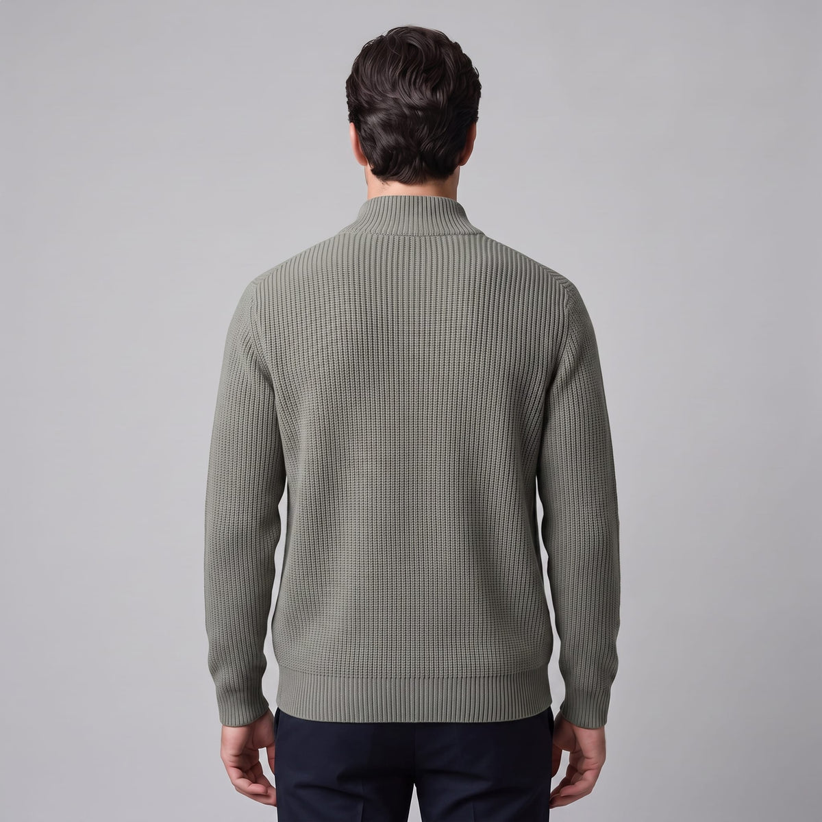 Herren Rippstrickjacke mit Reißverschluss | Stefan