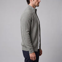 Herren Rippstrickjacke mit Reißverschluss | Stefan