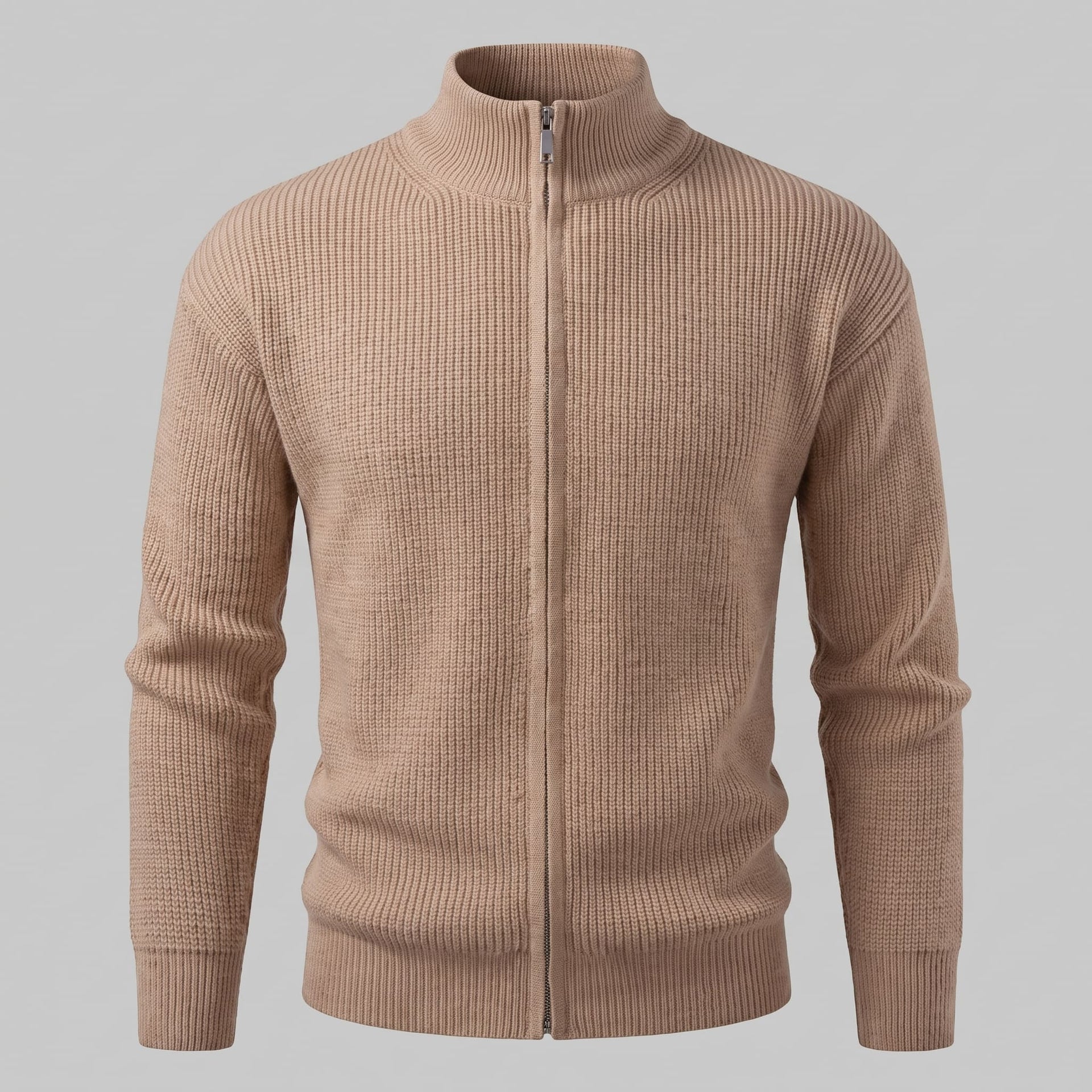 Herren Rippstrickjacke mit Reißverschluss | Stefan