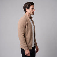 Herren Rippstrickjacke mit Reißverschluss | Stefan