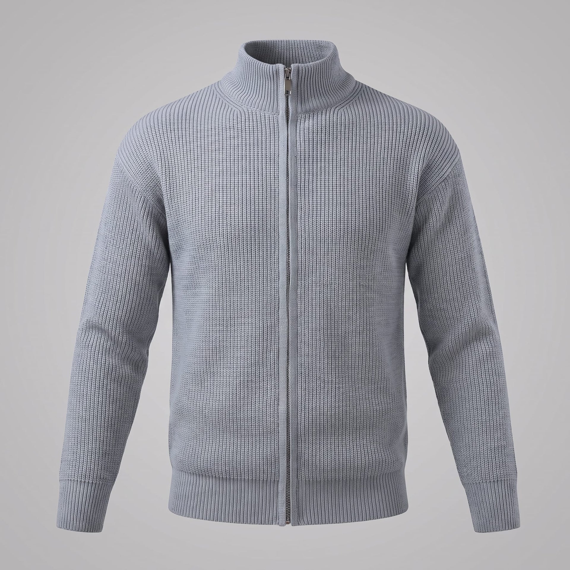 Herren Rippstrickjacke mit Reißverschluss | Stefan