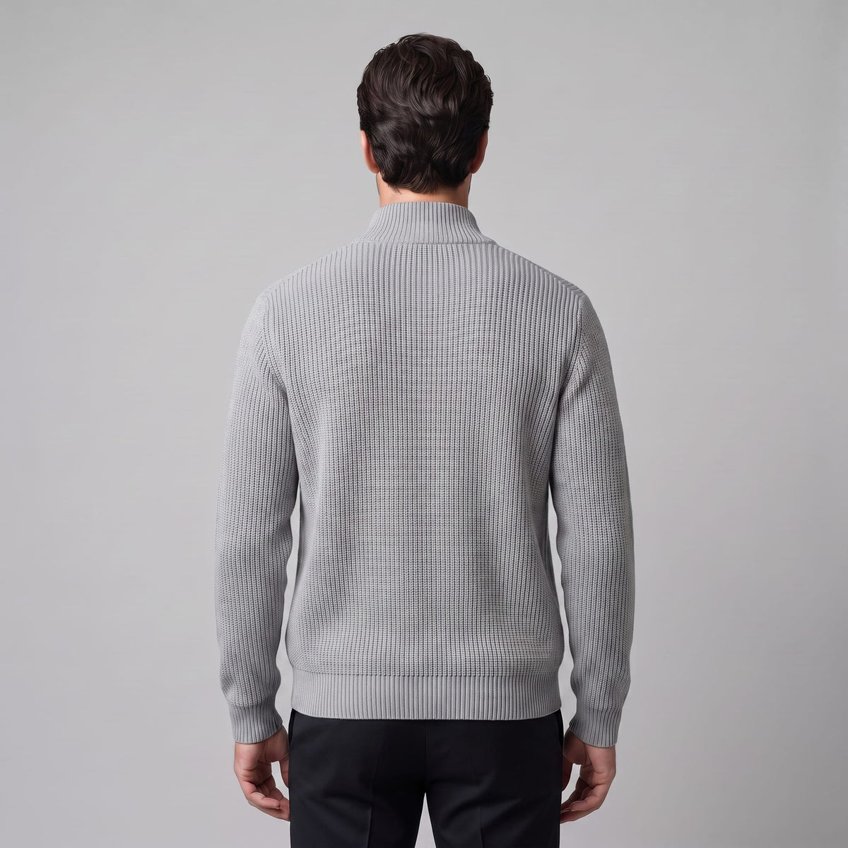 Herren Rippstrickjacke mit Reißverschluss | Stefan