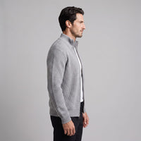 Herren Rippstrickjacke mit Reißverschluss | Stefan