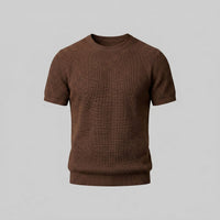 Herren Rippstrickshirt mit Rundhalsausschnitt | Helmfried