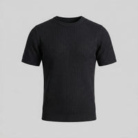 Herren Rippstrickshirt mit Rundhalsausschnitt | Helmfried