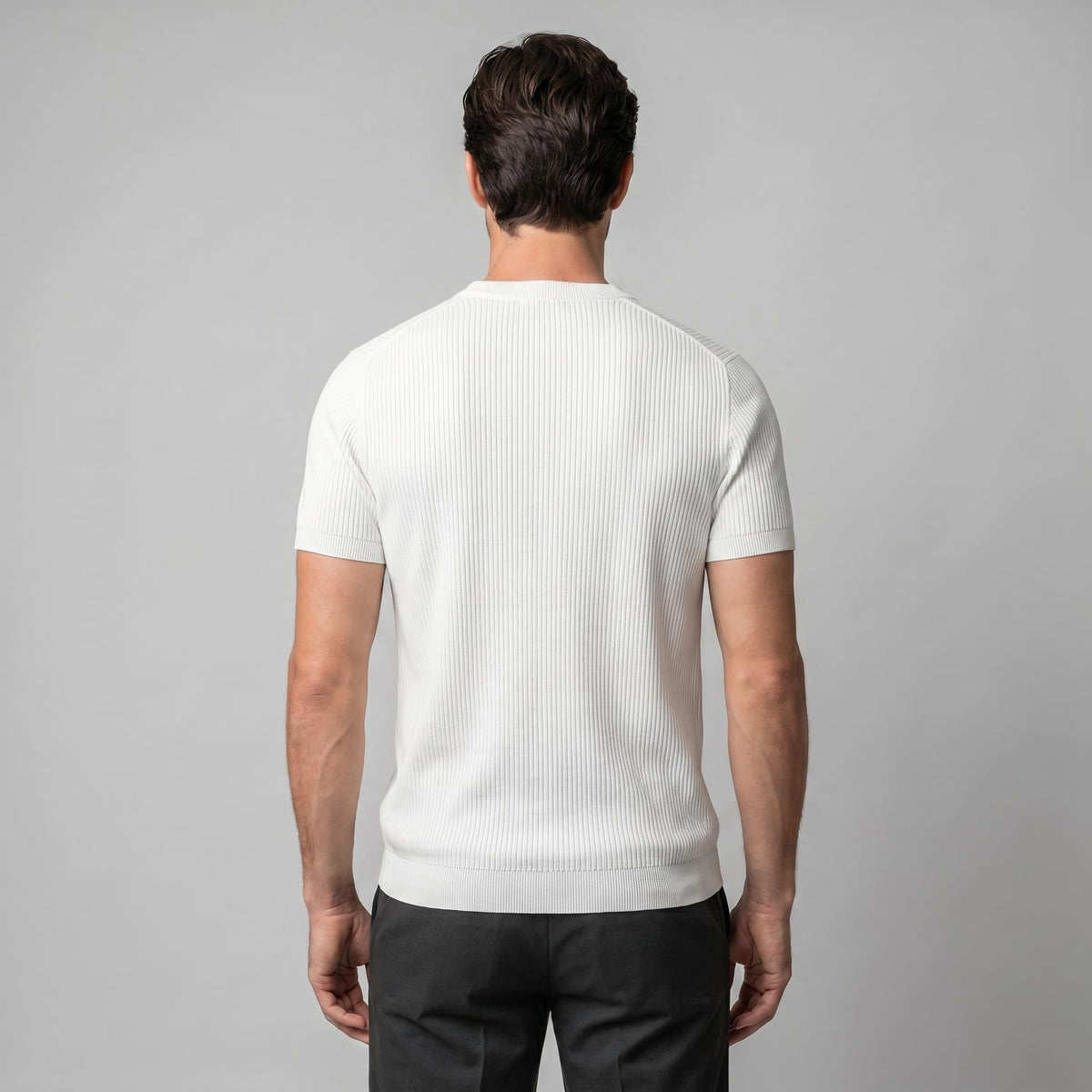 Herren Rippstrickshirt mit Rundhalsausschnitt | Helmfried_18