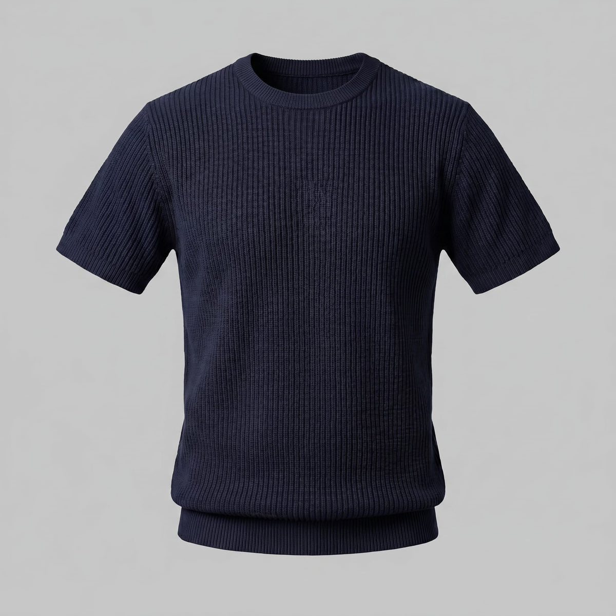 Herren Rippstrickshirt mit Rundhalsausschnitt | Helmfried_25