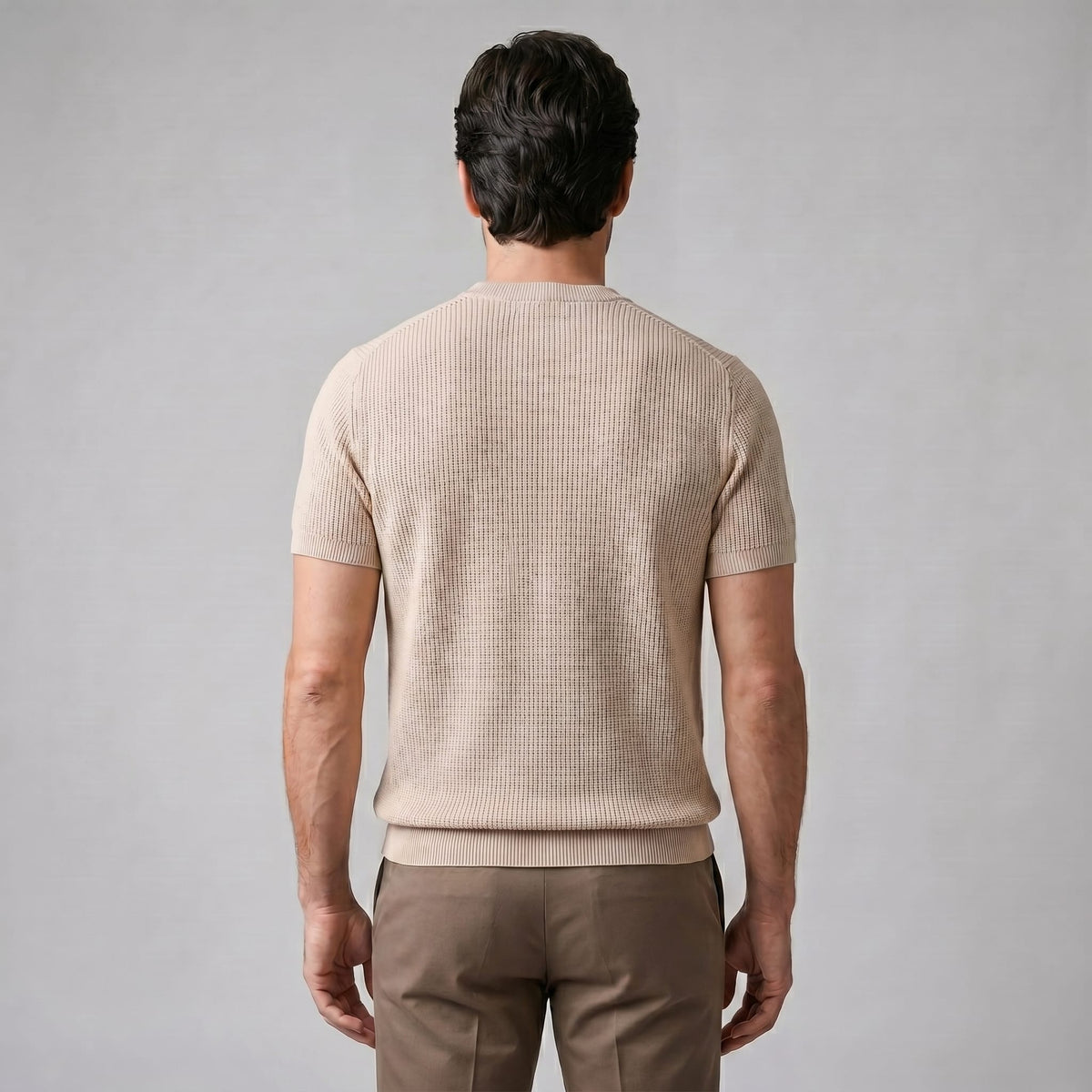 Herren Rippstrickshirt mit Rundhalsausschnitt | Helmfried_3