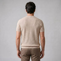 Herren Rippstrickshirt mit Rundhalsausschnitt | Helmfried