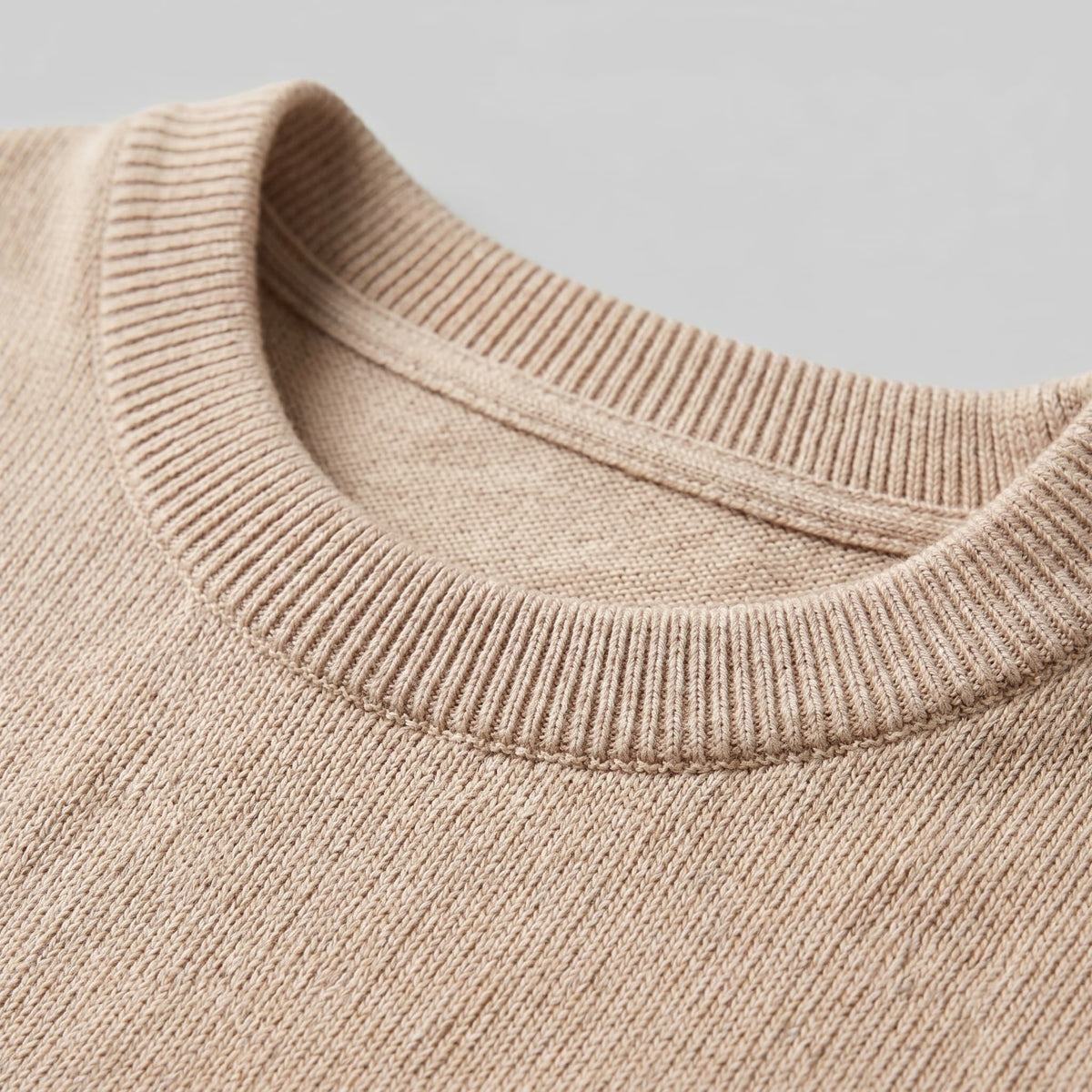 Herren Rippstrickshirt mit Rundhalsausschnitt | Helmfried