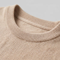 Herren Rippstrickshirt mit Rundhalsausschnitt | Helmfried