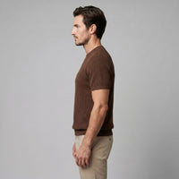 Herren Rippstrickshirt mit Rundhalsausschnitt | Helmfried