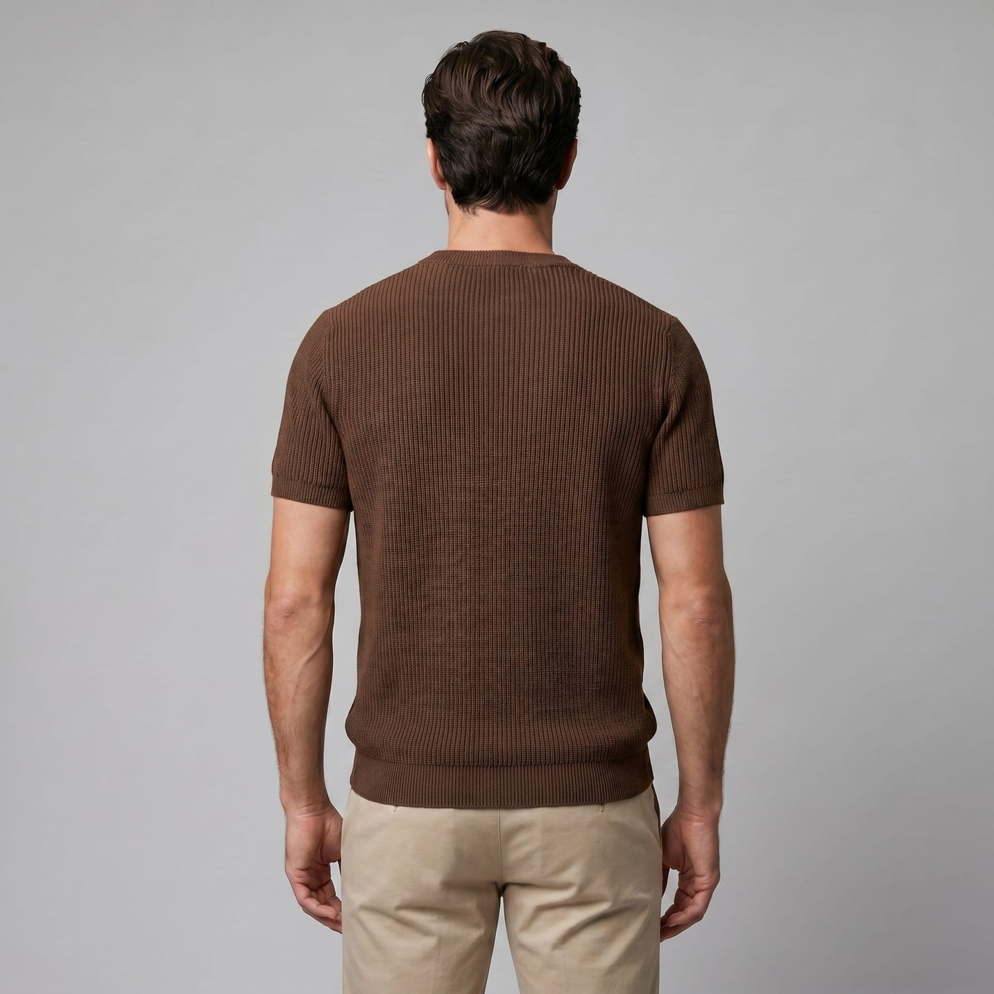Herren Rippstrickshirt mit Rundhalsausschnitt | Helmfried_8