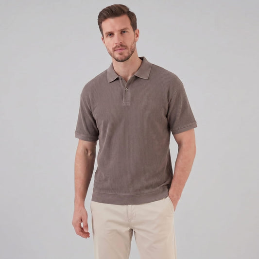 Herren Poloshirt mit Rippstruktur | Friedhold_1