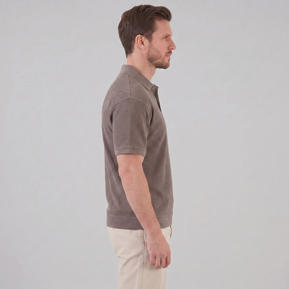Herren Poloshirt mit Rippstruktur | Friedhold