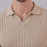 Herren Strickpolo mit V-Ausschnitt | Gerhart