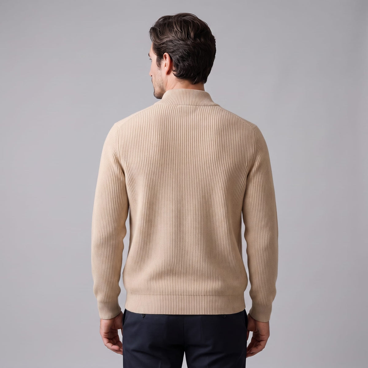 Herren Wollstrickjacke mit Reißverschluss | Stephan_3