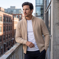 Herren Wollstrickjacke mit Reißverschluss | Stephan