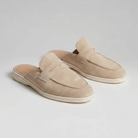 Herren Wildleder-Loafer Mules mit Penny-Riemen | Carsten