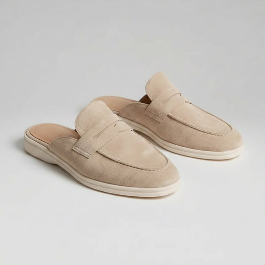 Herren Wildleder-Loafer Mules mit Penny-Riemen | Carsten_1