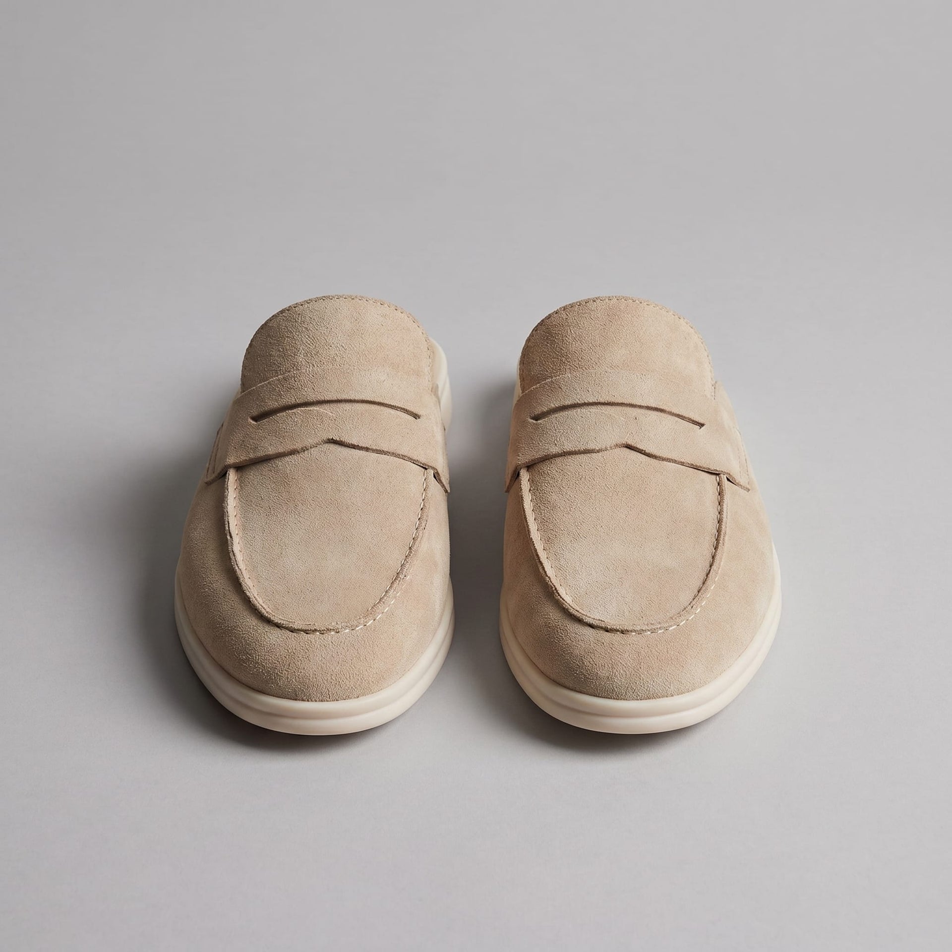 Herren Wildleder-Loafer Mules mit Penny-Riemen | Carsten