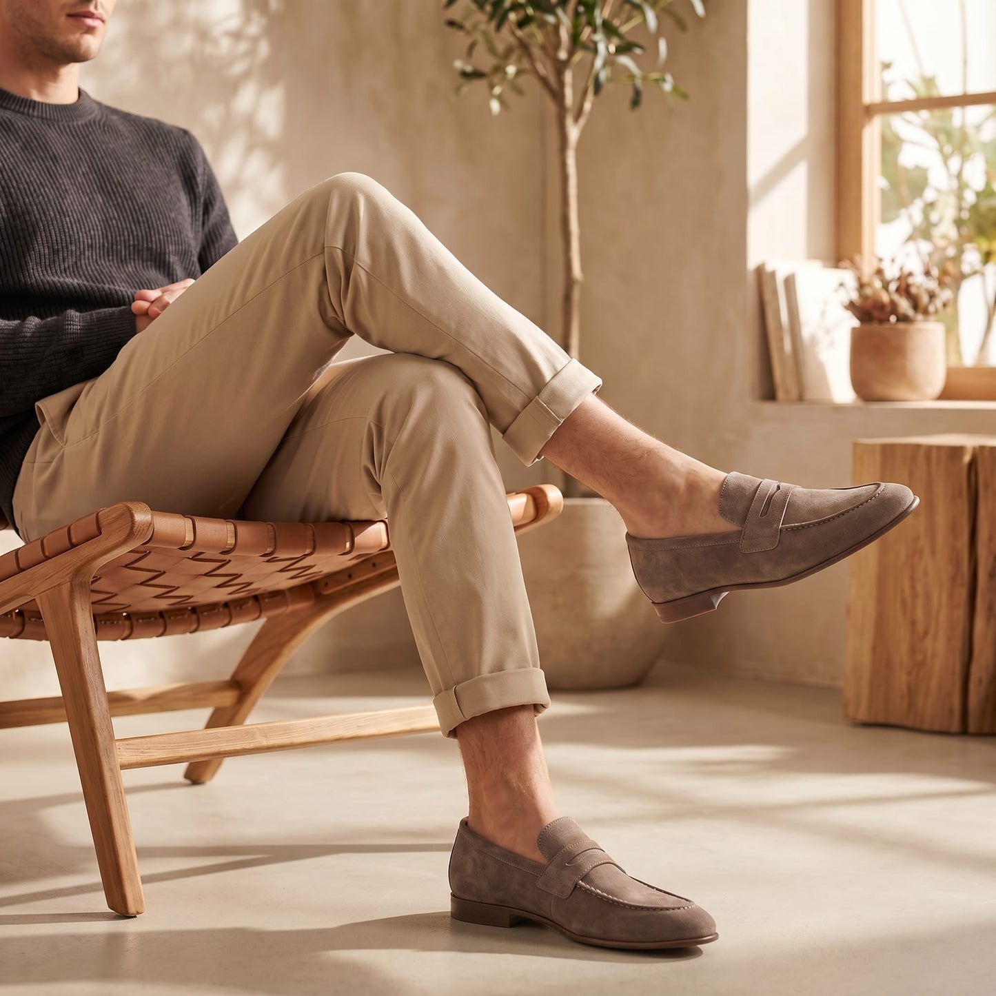 Herren Wildleder-Loafer mit Mokassinnaht | Caspar_12