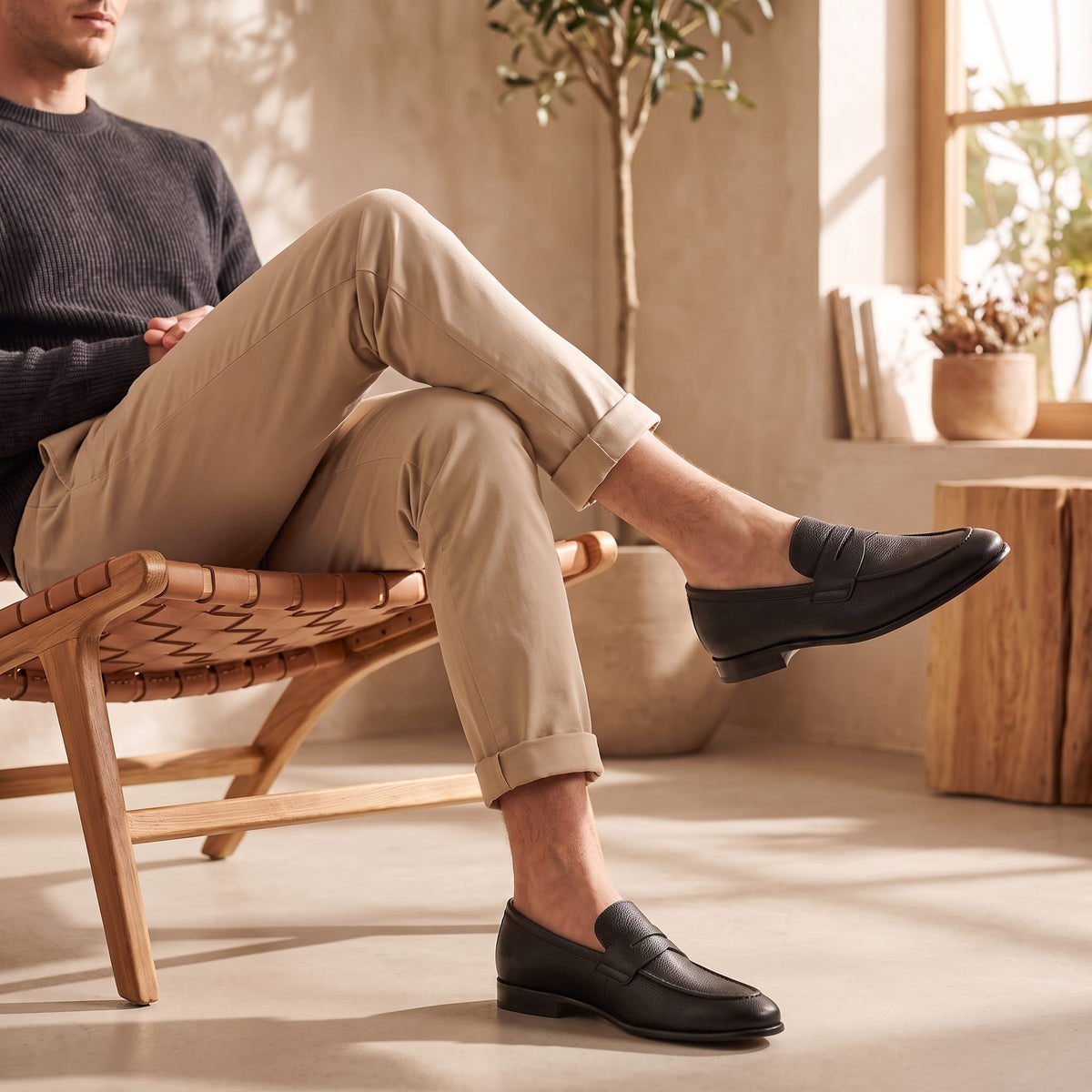 Herren Wildleder-Loafer mit Mokassinnaht | Caspar