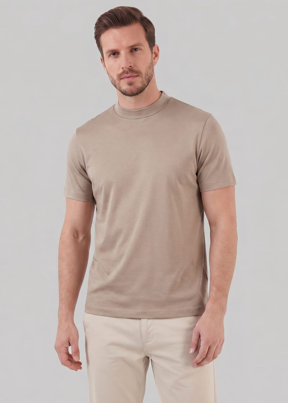 Herren Baumwoll-T-Shirt Slim Fit | Jan_11