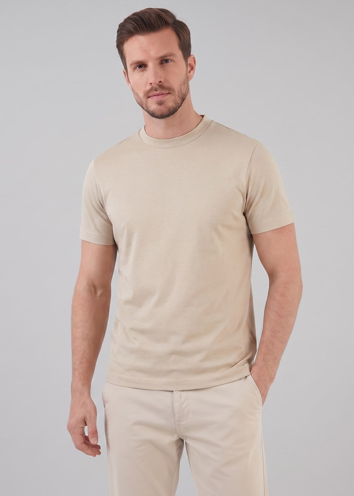 Herren Baumwoll-T-Shirt Slim Fit | Jan