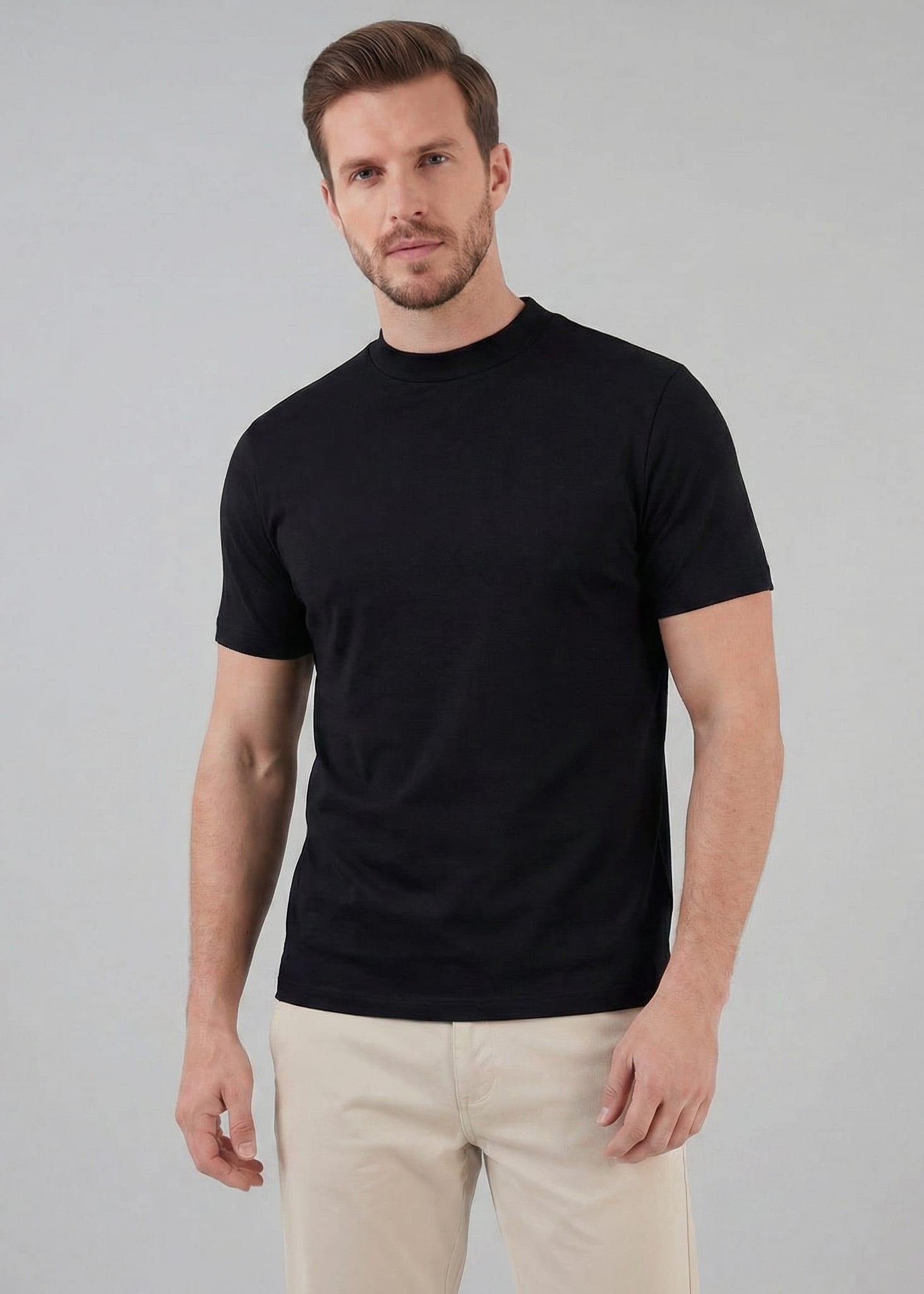 Herren Baumwoll-T-Shirt Slim Fit | Jan