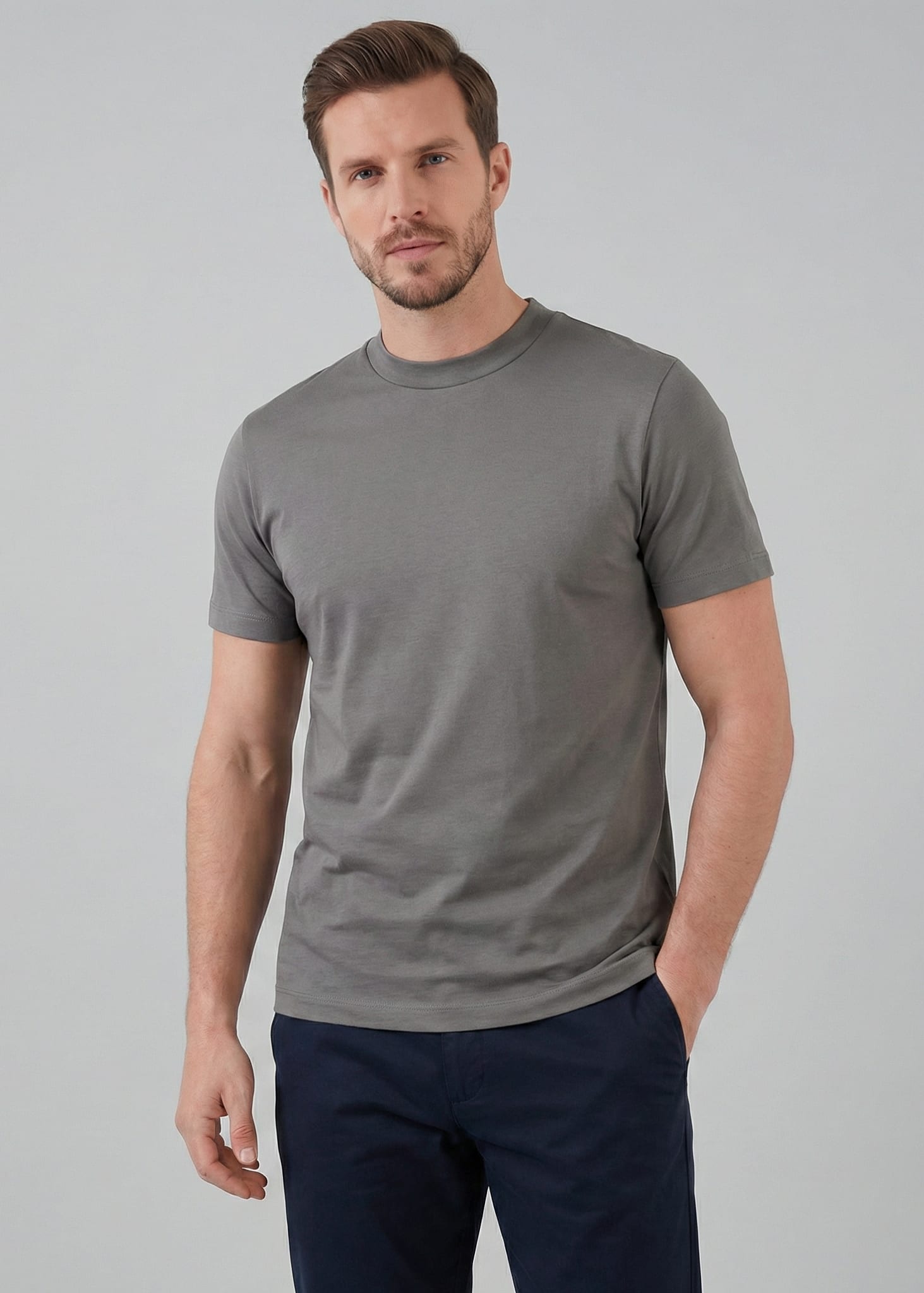 Herren Baumwoll-T-Shirt Slim Fit | Jan