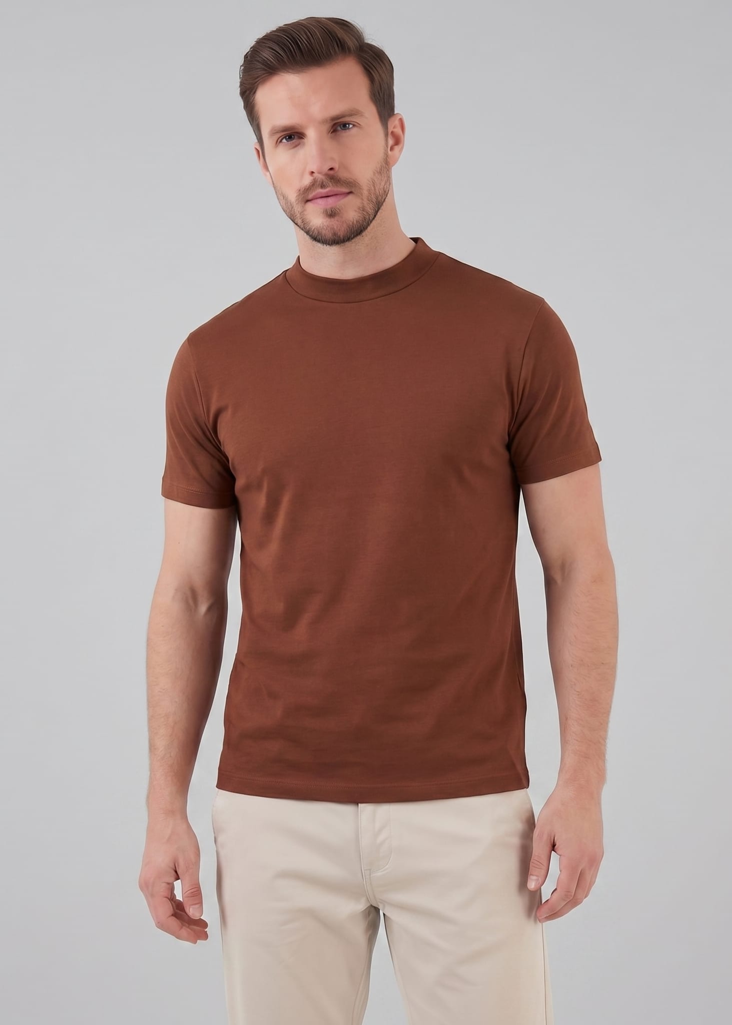 Herren Baumwoll-T-Shirt Slim Fit | Jan