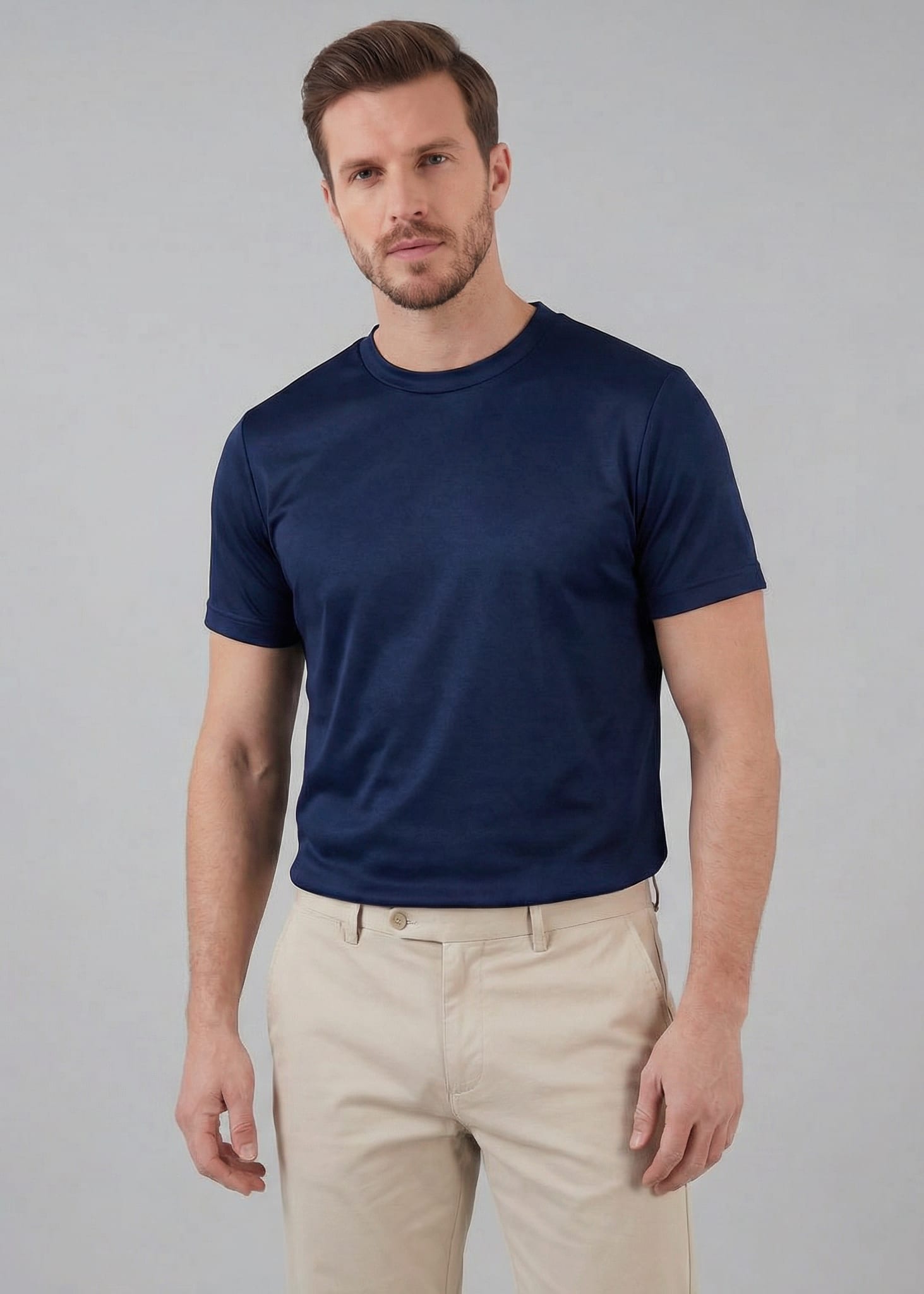 Herren Baumwoll-T-Shirt Slim Fit | Jan