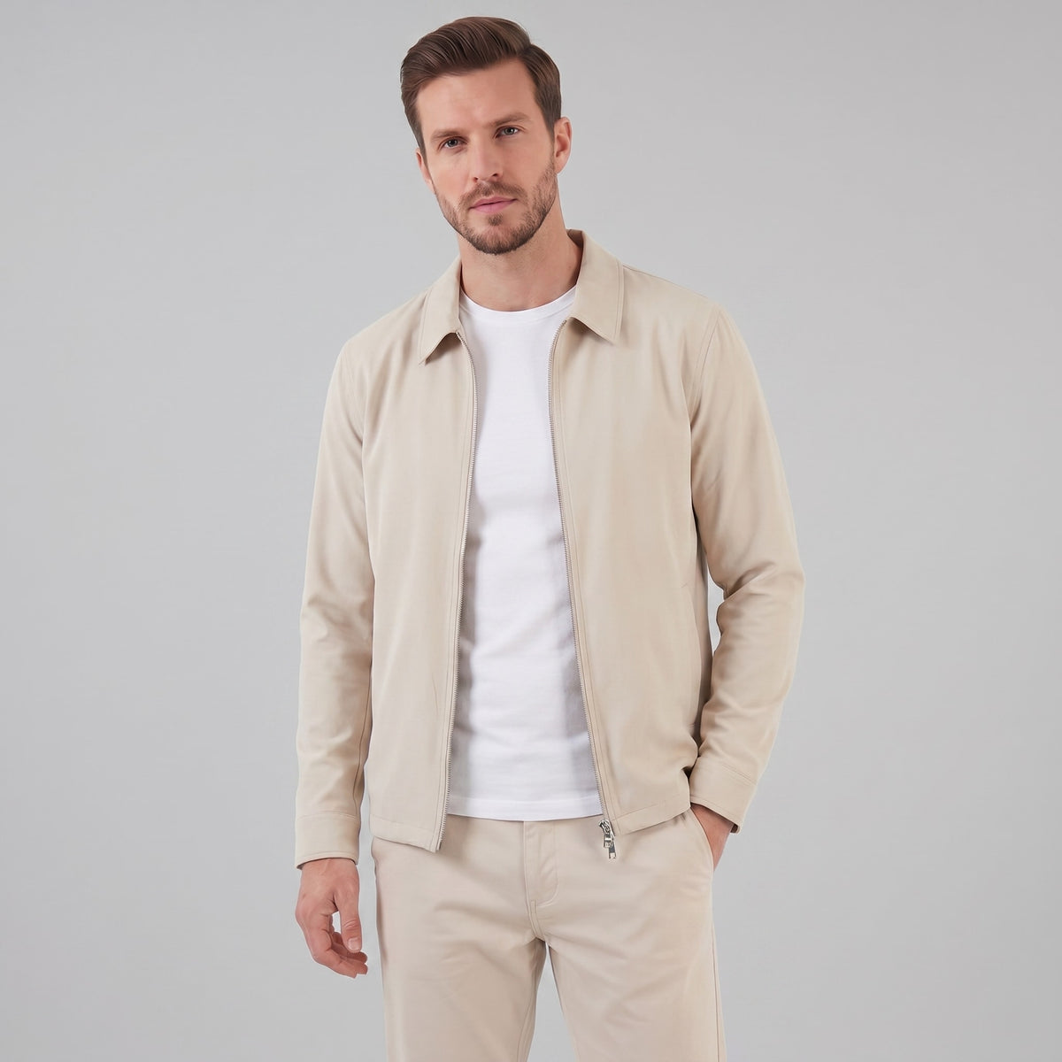 Herren Übergangsjacke mit Hemdkragen | Adam_12