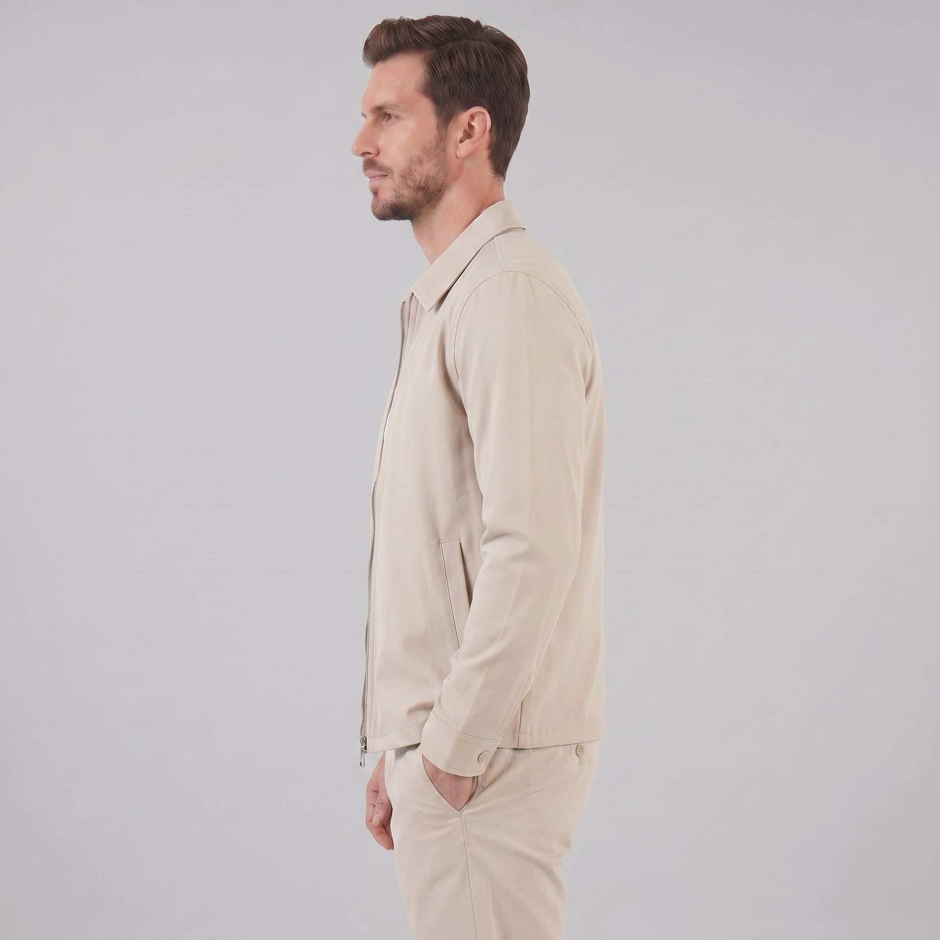 Herren Übergangsjacke mit Hemdkragen | Adam