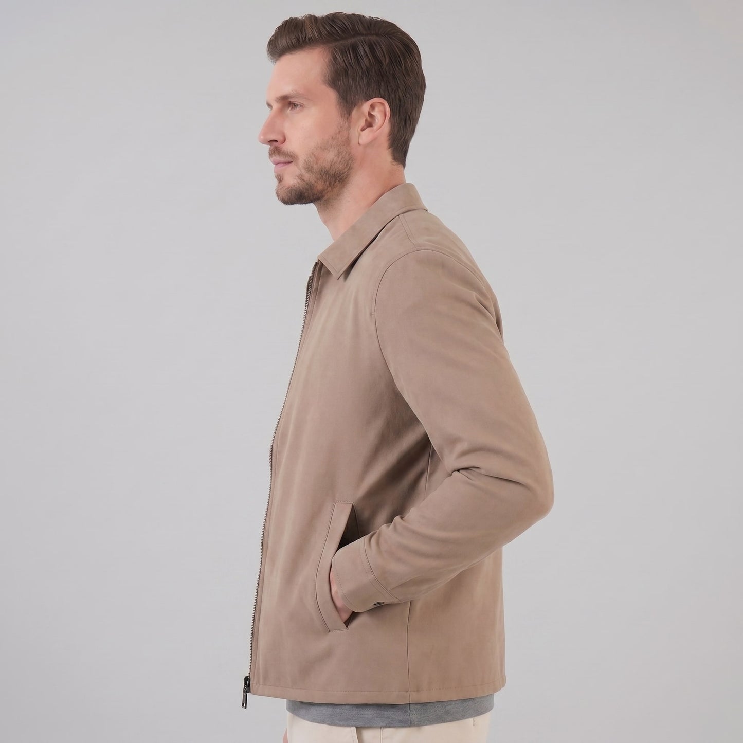 Herren Übergangsjacke mit Hemdkragen | Adam_17