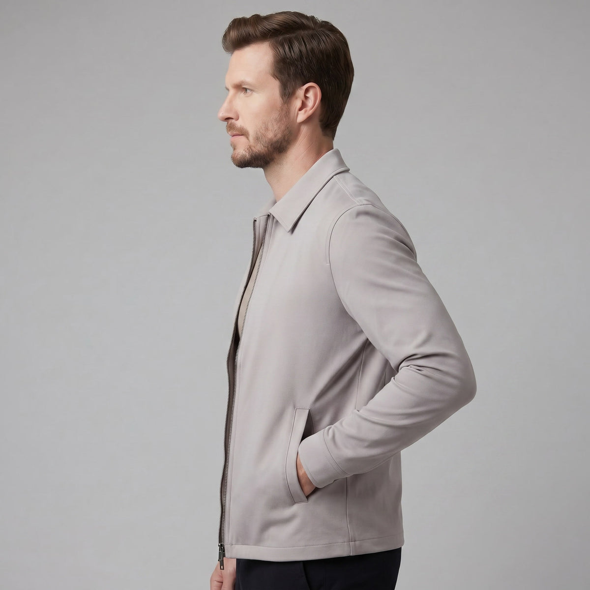 Herren Übergangsjacke mit Hemdkragen | Adam_23