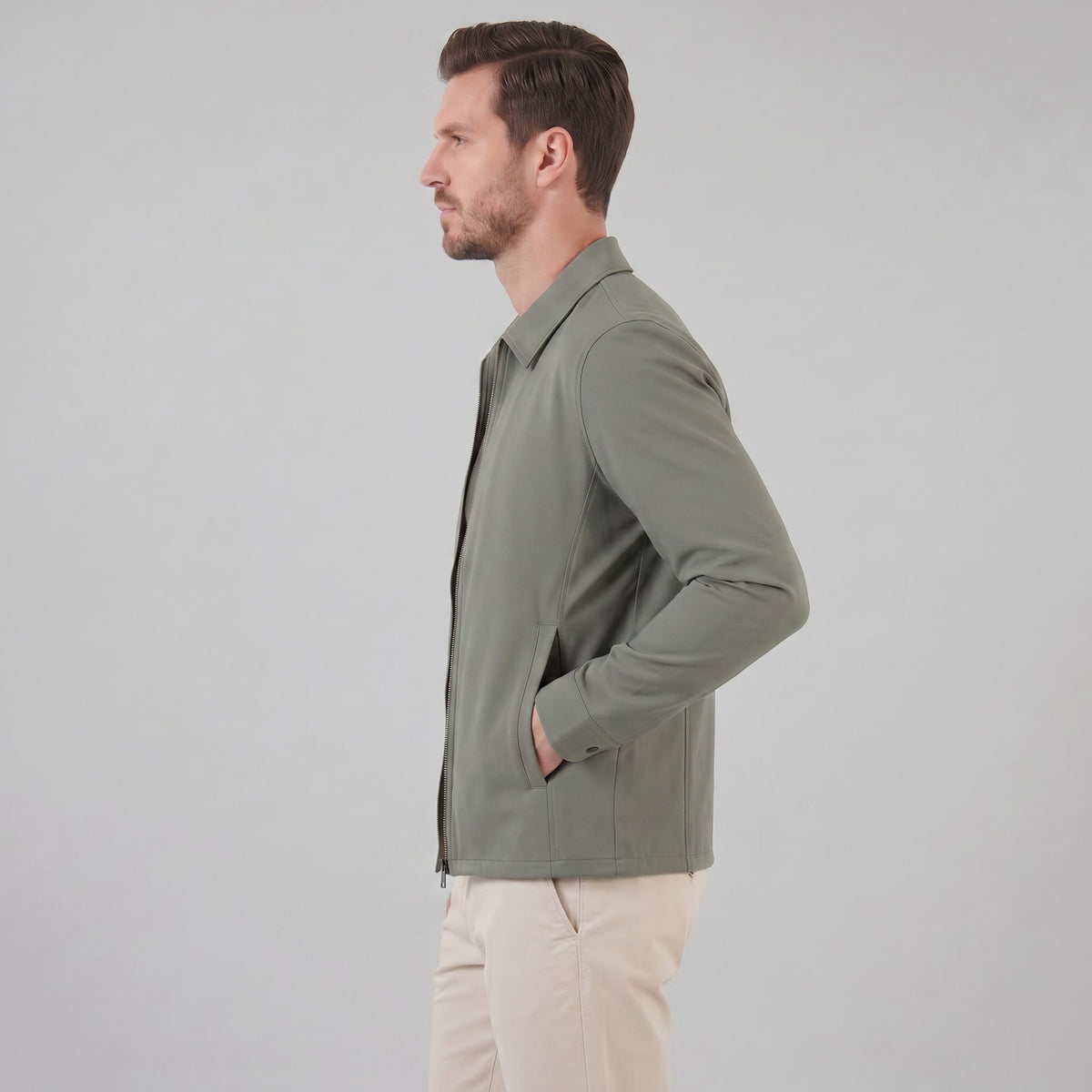 Herren Übergangsjacke mit Hemdkragen | Adam_28