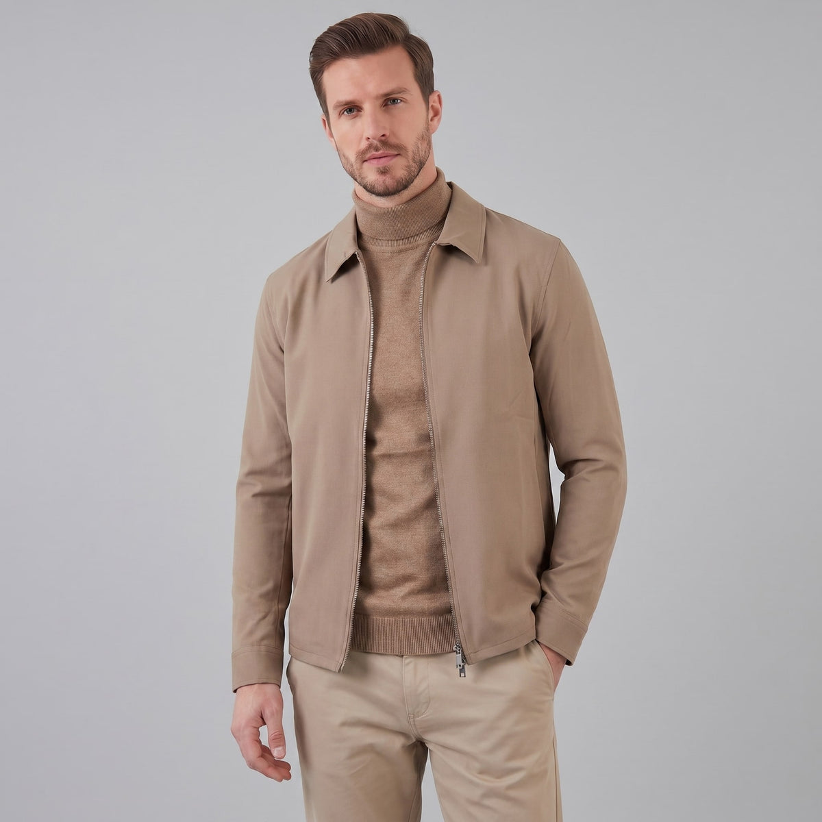Herren Übergangsjacke mit Hemdkragen | Adam_32