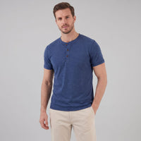 Herren Henleyshirt Kurzarm mit Knopfleiste | Helmut