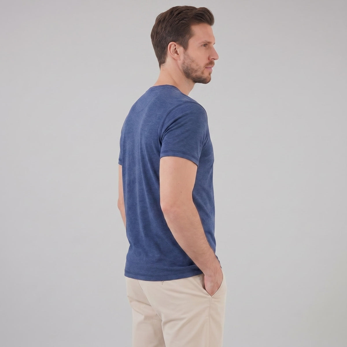 Herren Henleyshirt Kurzarm mit Knopfleiste | Helmut
