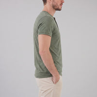 Herren Henleyshirt Kurzarm mit Knopfleiste | Helmut