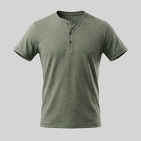 Herren Henleyshirt Kurzarm mit Knopfleiste | Helmut