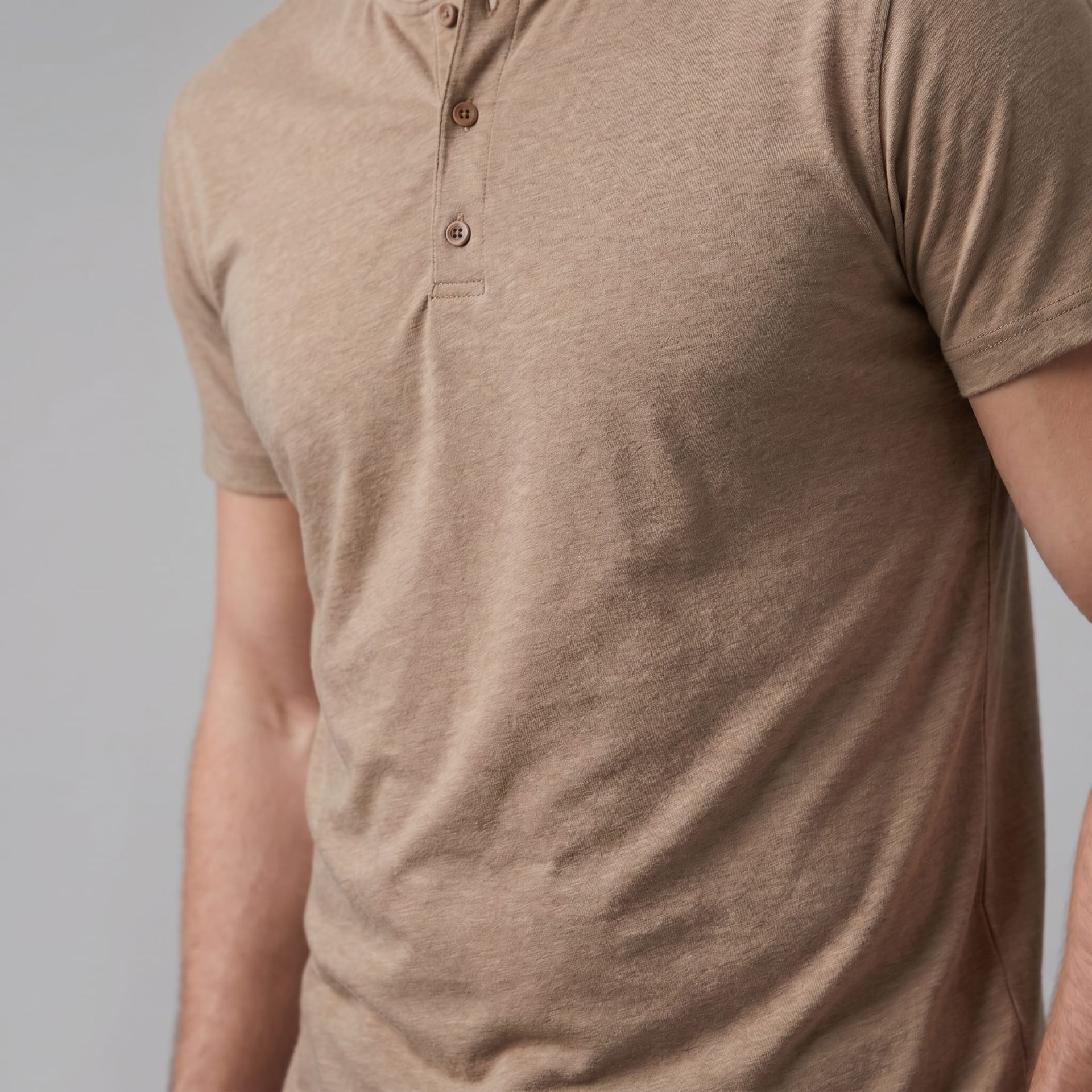 Herren Henleyshirt Kurzarm mit Knopfleiste | Helmut