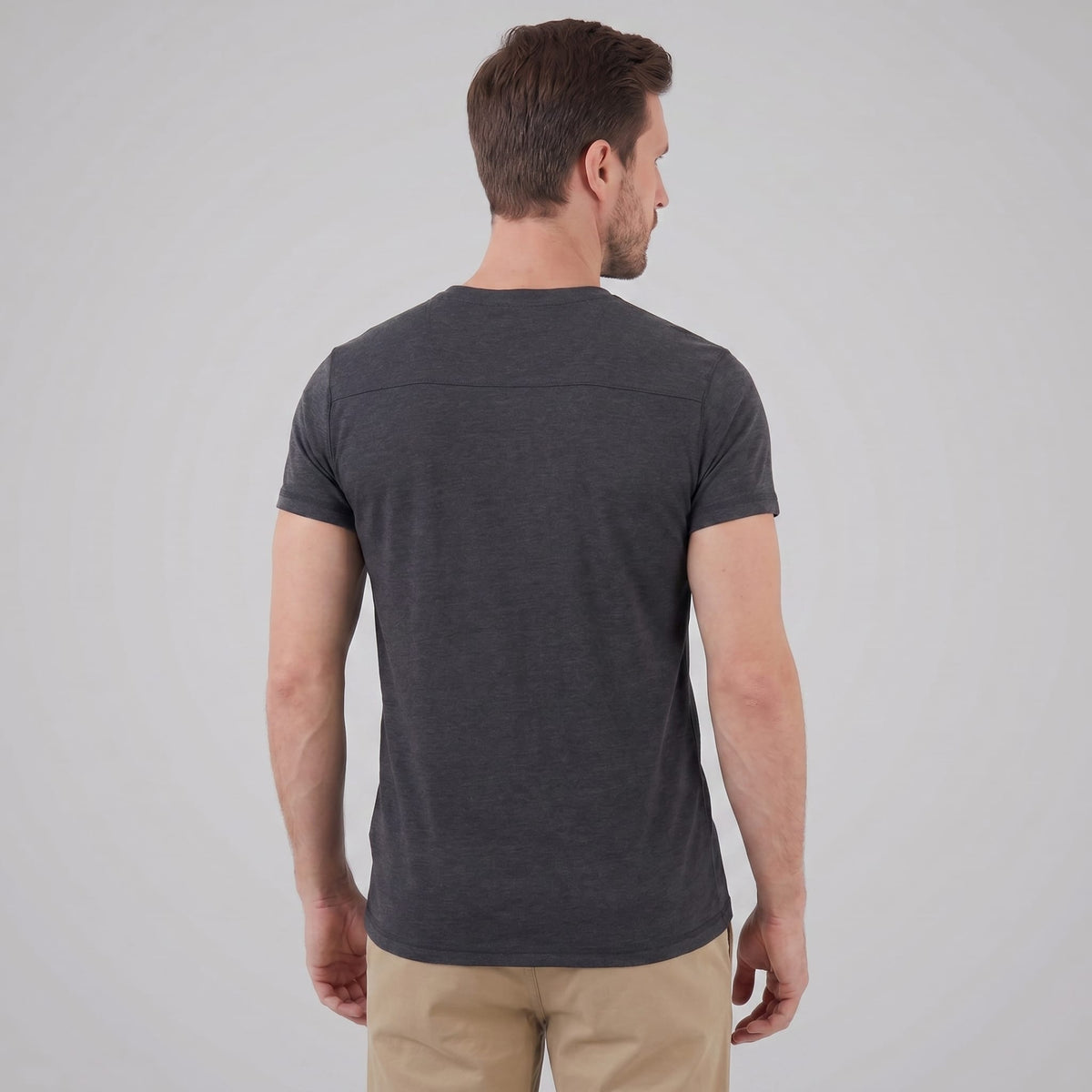 Herren Henleyshirt Kurzarm mit Knopfleiste | Helmut_8