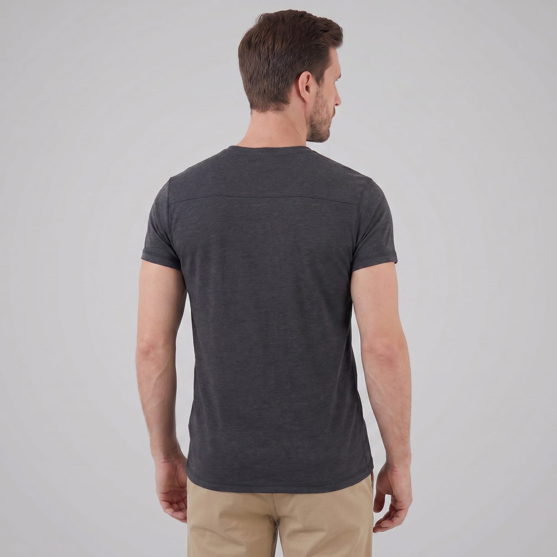 Herren Henleyshirt Kurzarm mit Knopfleiste | Helmut