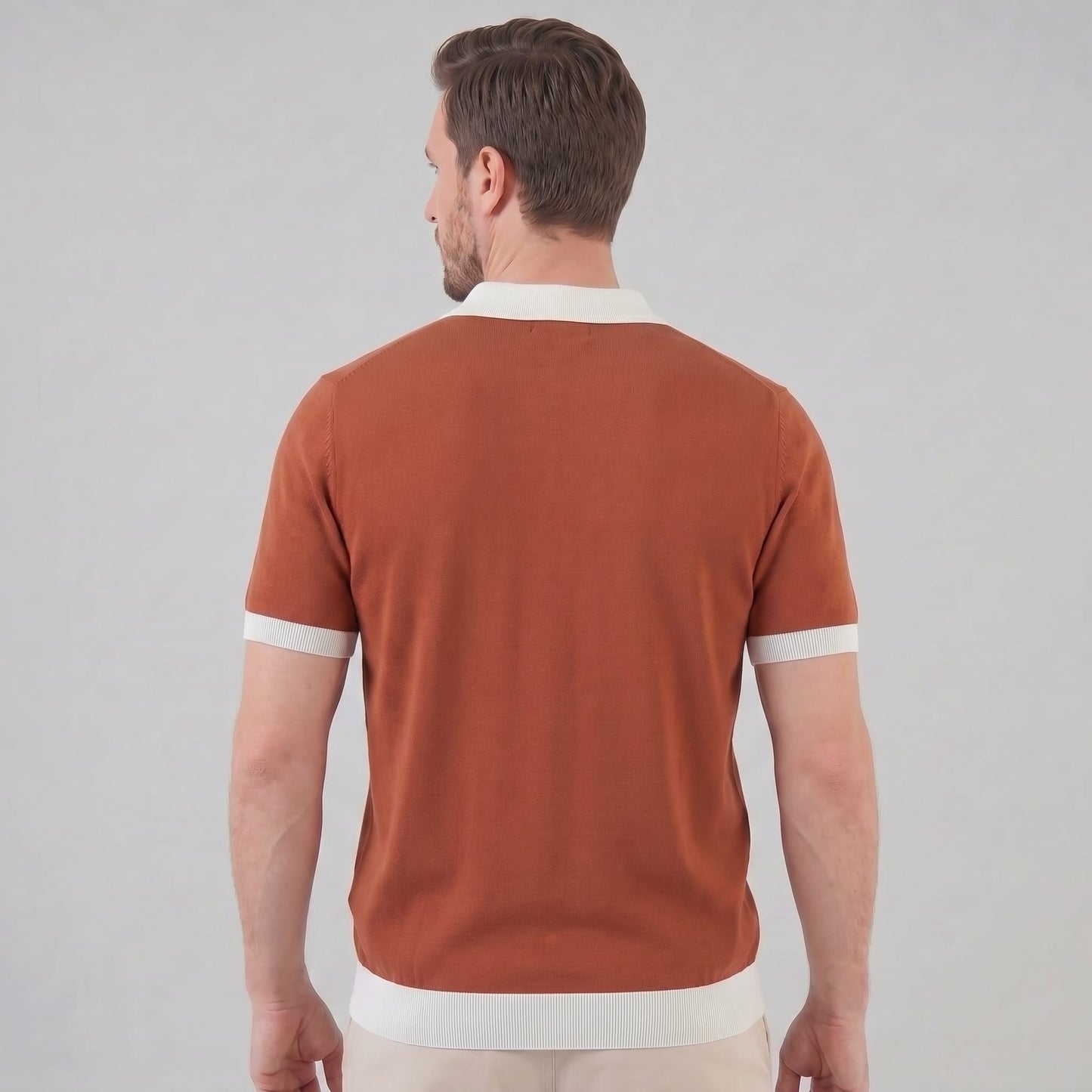 Herren Strickpolo mit Kontrastkragen | Maximilian_13
