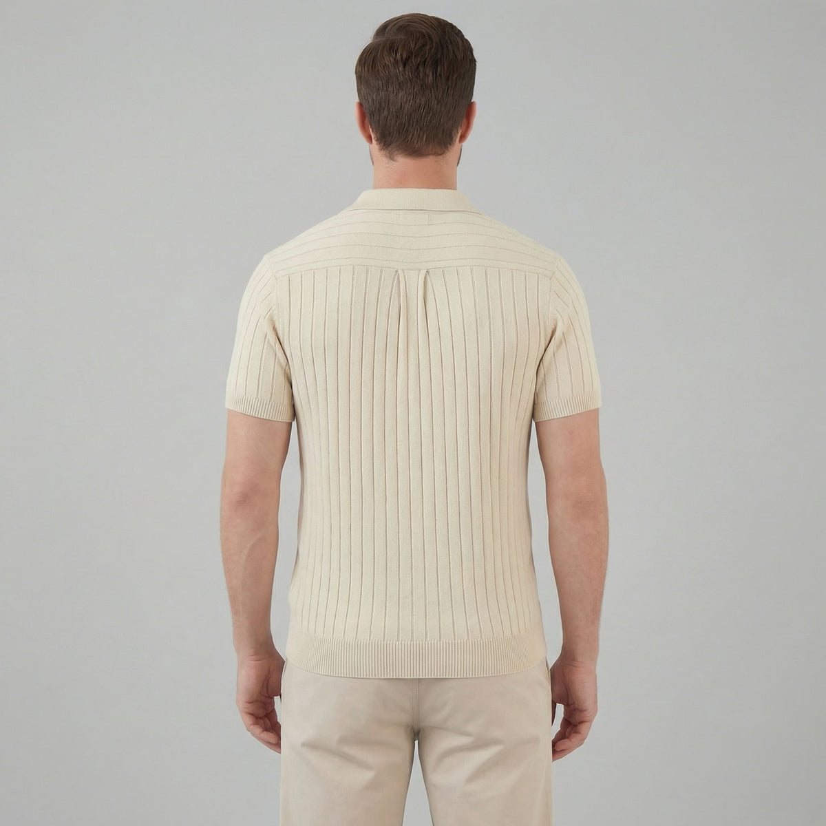 Herren Strickhemd mit Kubakragen | Joachim