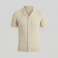 Herren Strickhemd mit Kubakragen | Joachim