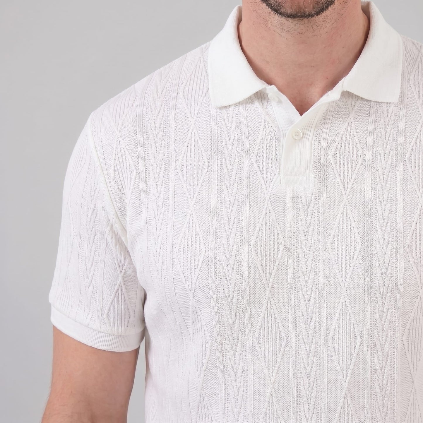 Herren Strickpolo mit Zopfmuster | Meinrad_12